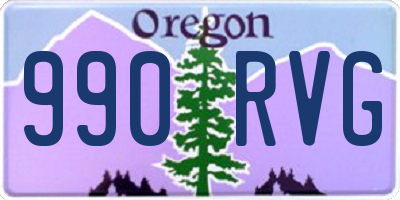 OR license plate 990RVG