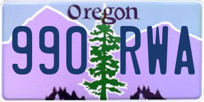 OR license plate 990RWA