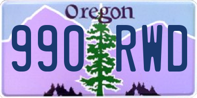 OR license plate 990RWD