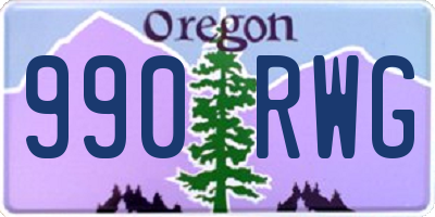 OR license plate 990RWG