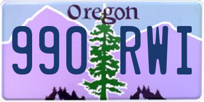 OR license plate 990RWI