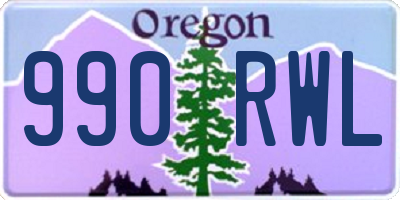 OR license plate 990RWL