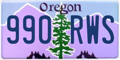 OR license plate 990RWS