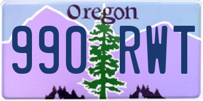 OR license plate 990RWT