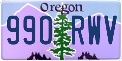 OR license plate 990RWV