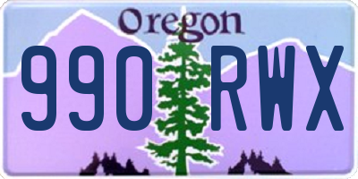 OR license plate 990RWX