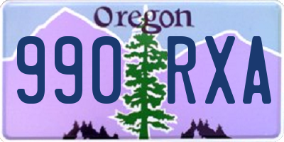 OR license plate 990RXA