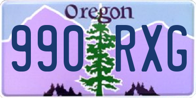 OR license plate 990RXG