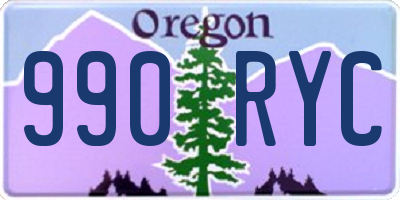 OR license plate 990RYC