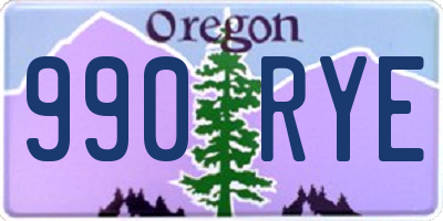 OR license plate 990RYE