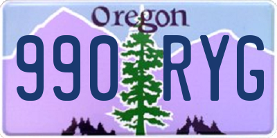 OR license plate 990RYG
