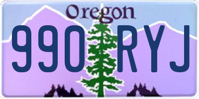 OR license plate 990RYJ