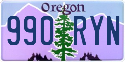 OR license plate 990RYN