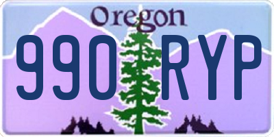 OR license plate 990RYP