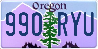 OR license plate 990RYU