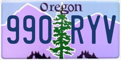 OR license plate 990RYV