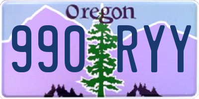 OR license plate 990RYY