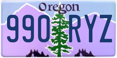 OR license plate 990RYZ