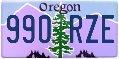 OR license plate 990RZE