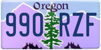 OR license plate 990RZF