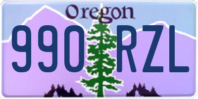 OR license plate 990RZL