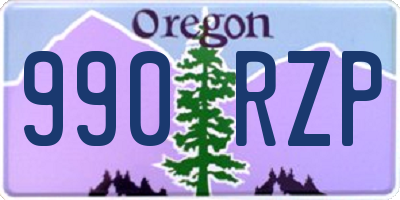 OR license plate 990RZP