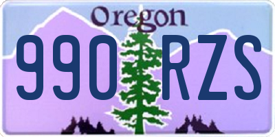 OR license plate 990RZS