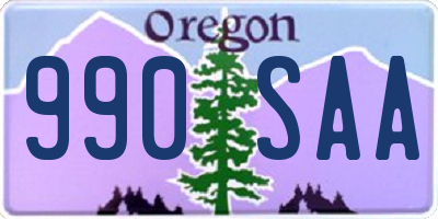 OR license plate 990SAA