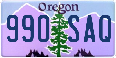 OR license plate 990SAQ