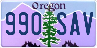 OR license plate 990SAV