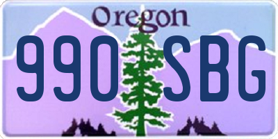 OR license plate 990SBG