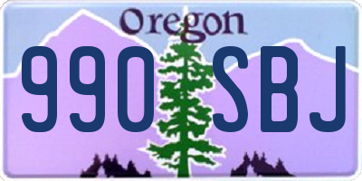 OR license plate 990SBJ