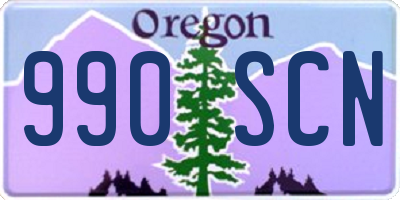 OR license plate 990SCN