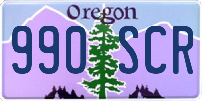 OR license plate 990SCR