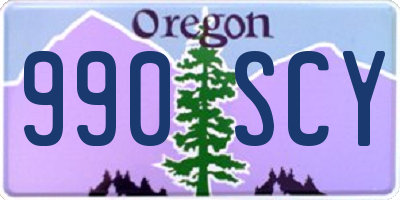 OR license plate 990SCY