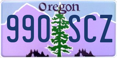 OR license plate 990SCZ