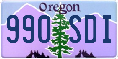 OR license plate 990SDI