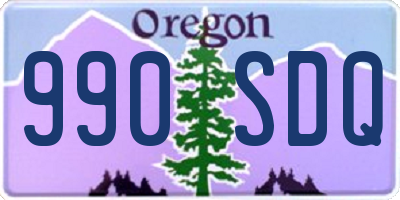OR license plate 990SDQ
