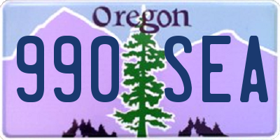 OR license plate 990SEA
