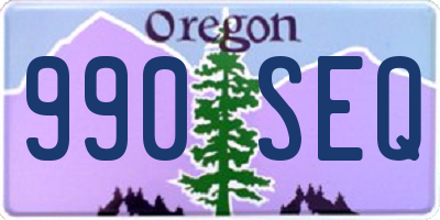 OR license plate 990SEQ