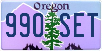 OR license plate 990SET