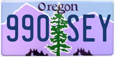 OR license plate 990SEY