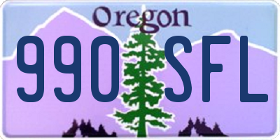 OR license plate 990SFL