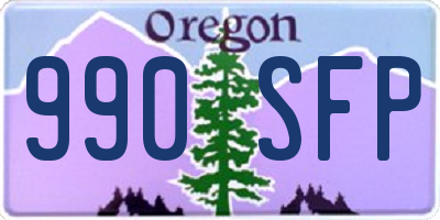 OR license plate 990SFP