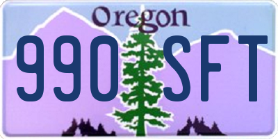 OR license plate 990SFT