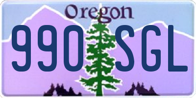 OR license plate 990SGL