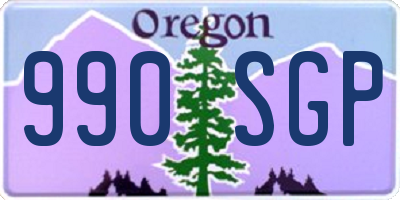 OR license plate 990SGP