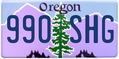 OR license plate 990SHG