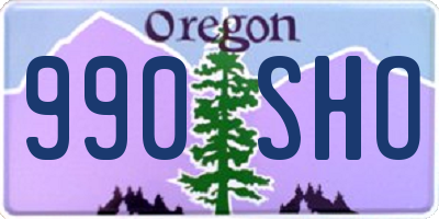 OR license plate 990SHO