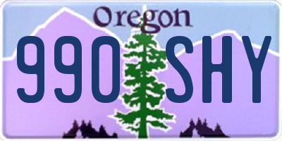OR license plate 990SHY